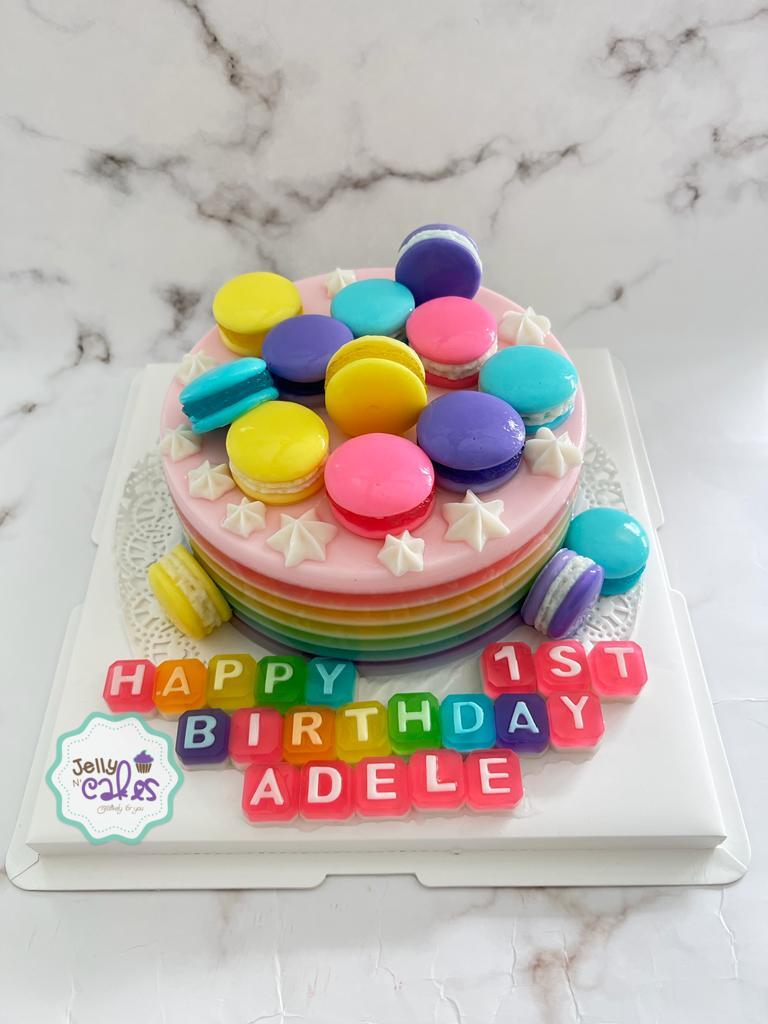 Macaron Birthday Jelly Cake