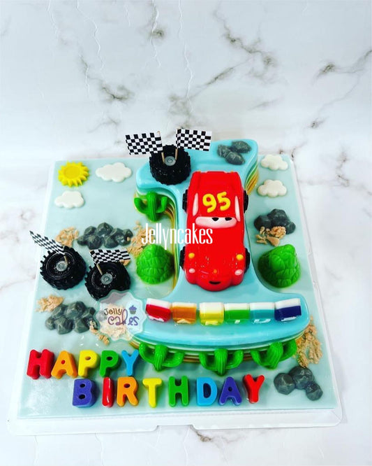 Racing Car Birthday Jelly Cake