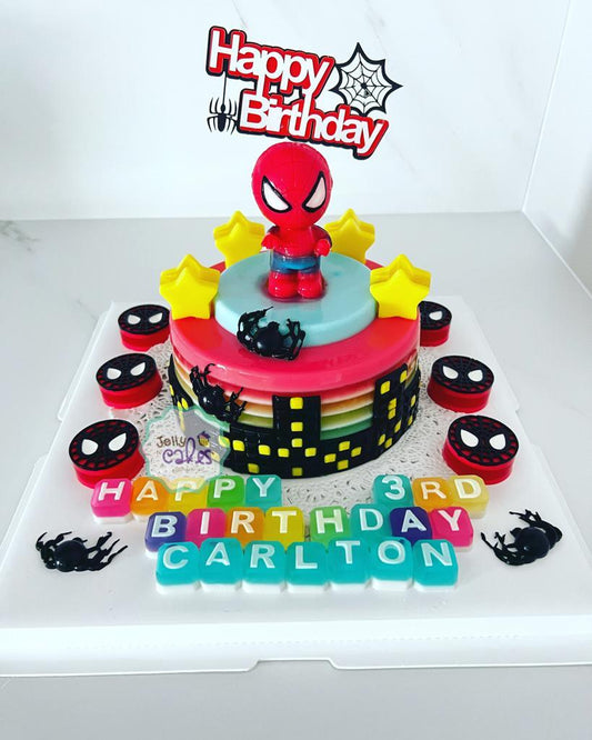 3D Baby Spiderman Birthday Jelly Cake