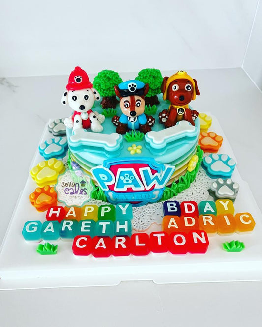 3D Paw Petrol Birthday Jelly Cake