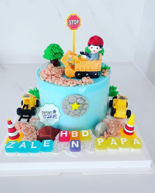 Construction Birthday Jelly Cake