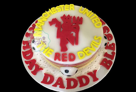 Manchester United Birthday Cake in Jelly