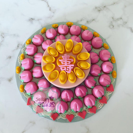 Peaches With Gold Cake