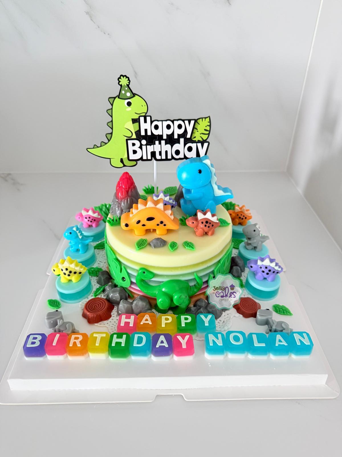 Happy Dino Birthday Jelly Cake