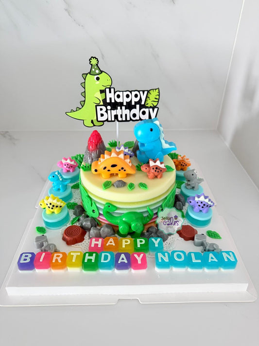 Happy Dino Birthday Jelly Cake